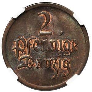 Wolne Miasto Gdańsk - 2 fenigi 1926 - NGC MS64 BN