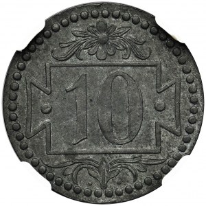 Gdańsk 10 fenigów 1920 - 55 perełek - NGC MS63