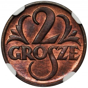 2 grosze 1927 - NGC MS65 RB