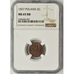 2 grosze 1927 - NGC MS65 RB