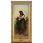 Egisto Ferroni (1835-1912), Dziewczyna z tamburynem