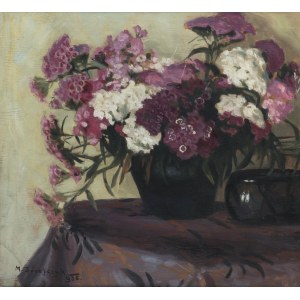 Marian Józefczyk (erste Hälfte des 20. Jahrhunderts), Blumenstrauß aus Phloxen, 1926.