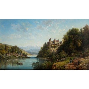 Charles Euphrasie Kuwasseg (1838-1904), Alpine Landscape, 1878.