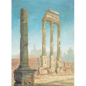Witold Kalicki (1915-1983), Ruinen von Säulen auf dem Forum Romanum, 1977.