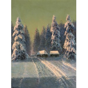 MN - I poł. XX w., Droga leśna zimą