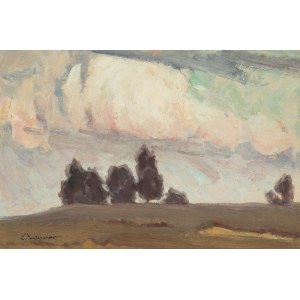 Zenobiusz Poduszko (1887 Oczeretino near Izjum/Ukraine - 1963 Lodz), Landscape with trees