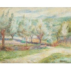 Krystyna Łada-Studnicka (1907 Czeladź - 1999 Warsaw), Blossoming orchard, circa 1930.