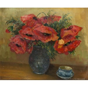 Anna Czartoryska (1887-1980), Poppies in a vase, 1975.