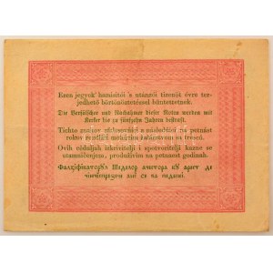 1848. 5Ft Kossuth bankó vörösesbarna nyomat, nyomdai papírráncokkal T:XF fo. / Hungary 1848. 5 Forint ...