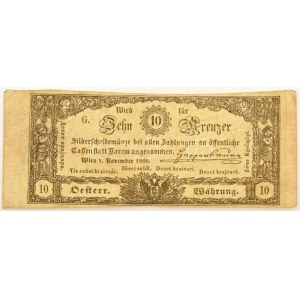 1860. 10Kr K. K. Hauptmünzamt für Silberscheidemünze T:F / Austrian Empire 1860. 10 Kreuzer K. K...
