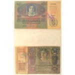 1902-1920. 36db-os Korona bankjegy tétel mind felülbélyegzéssel vagy bélyeggel ellátva...