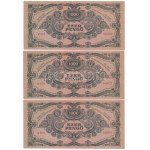 1945. 1000P (10x) sorszámkövetők F 579 046019 - F 579 046028 T:AU / Hungary 1945. 1000 Pengő (10x...