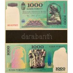 ~1995. 19 darabos (ebből 18 darab különböző), az új forint bankjegytervezeteiből álló tétel, 100-200-500-1000-2000-5000...