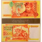 ~1995. 19 darabos (ebből 18 darab különböző), az új forint bankjegytervezeteiből álló tétel, 100-200-500-1000-2000-5000...
