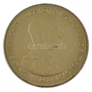 1930. 5P Ag Horthy jobbra hajas T:AU / Hungary 1930. 5 Pengő Ag Horthy portrait to the right with visible hair C...