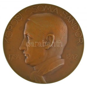 Berán Lajos (1882-1943) 1909. Kőrösi Csoma Sándor 1784-1842 kétoldalas bronz emlékérem...