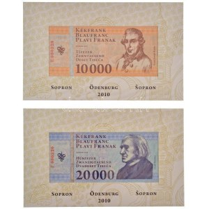 Sopron 2010. 500 Kékfrank + 1000 Kékfrank + 2000 Kékfrank + 5000 Kékfrank + 10.000 Kékfrank + 20.000 Kékfrank...