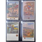 Ausztria 192 darabos szép régi képeslap gyűjtemény rengeteg jobb lappal albumban, hagyatékból ...
