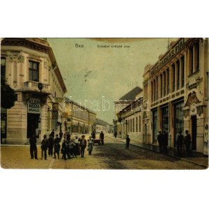 1909 Baja, Erzsébet királyné utca, Klein Rezső áruháza, Reich Farkas fia üzlete, Kőbányai kőraktér és bútor raktár. Ifj...
