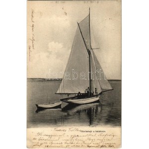 1906 Balaton, Vitorlás hajó. Balázsovich Gyula fényképész 1905. (EB)