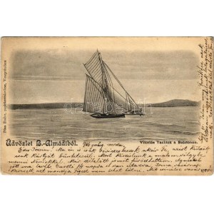 1906 Balatonalmádi, Vitorlás yachtok. Pósa Endre kiadása (fl)