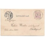 1899 (Vorläufer) Balatonfüred, gőzhajó kikötő, BAROSS gőzös. Art Nouveau, floral, litho (r...