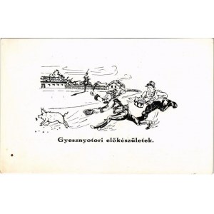 Sopron, A soproni diákéletből VII. Gyesznyotori előkészületek (disznótor). Lengyel Z. fkm...