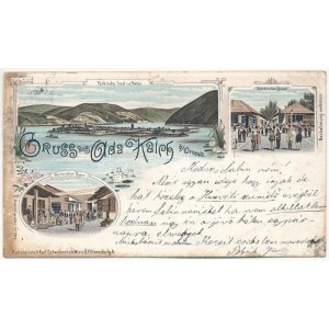 1901 Ada Kaleh (Orsova), Türkischer Bazar und Insel / Török bazár üzlet és sziget / Turkish shop and island...