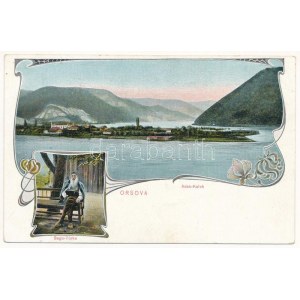 Ada Kaleh, Török sziget Orsova alatt, Bego-Török / Adah-Kaleh, Bego-Türke / Turkish island, Bego Mustafa. Art Nouveau...