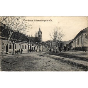 1909 Boksánbánya, Németbogsán, Deutsch-Bogsan, Bocsa Montana; utca / street (r)