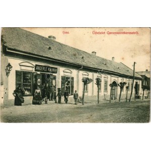 1915 Garamszentkereszt, Sväty Kríz nad Hronom, Ziar nad Hronom; Anderle Kálmán üzlete és saját kiadása / shop (fl...