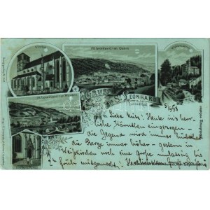 1898 (Vorläufer) Bad Sankt Leonhard im Lavanttal, St. Leonhard i. Lavantthal; Kirche, Waldenstein, von Westen und Osten...