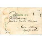 1898 (Vorläufer) Prostejov, Nemoenice, C. k. posta, Obchidní skola, Námestí Frantiska Josef / post office, school...