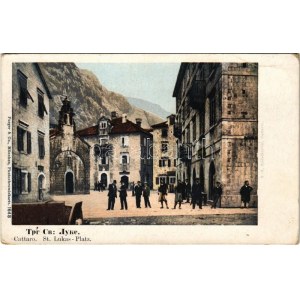 Kotor, Cattaro; St. Lukas Platz / square. N.S. Bjeladinovic (EK)