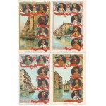 Venezia - Ed I Suoi 120 Dogi / The doges of Venice; a set of 24 unused lithographic postcards ...