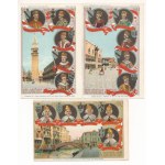 Venezia - Ed I Suoi 120 Dogi / The doges of Venice; a set of 24 unused lithographic postcards ...