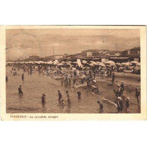 1926 Viareggio, La splendida spiaggia / beach (EK)