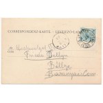 1900 Gruss aus Fiume, Das Denkmal der Gefallenen auf der Insel Lissa. A. Reinhard. K.u.K. Kriegsmarine / Osztrák...