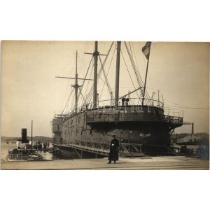 SMS Bellona az Osztrák-Magyar Haditengerészet uszály laktanyája (ex SMS Kaiser) / K.u.K. Kriegsmarine Wohnschiff ...