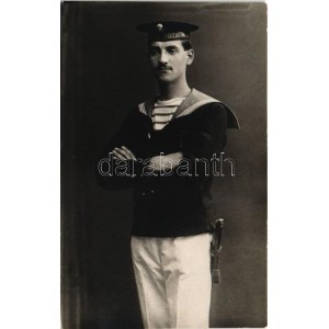 Jozef Pokorny, az SMS Don Juan d'Austria osztrák-magyar haditengerészet páncélos fregattjának matróza / K.u.K...
