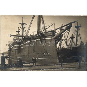 K.u.k. Kriegsmarine SMS CUSTOZA. Fot. Alois Beer, F.W. Schrinner 1916. (Rb)