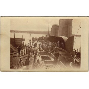 1918 Krk, SMS Lika osztrák-magyar Tátra-osztályú romboló a kikötőben / K.u.K. Kriegsmarine / SMS Lika Austro...
