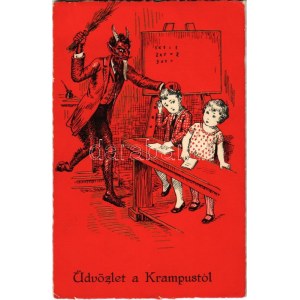 Üdvözlet a Krampusztól! / Krampus in the classroom with birch (EK)