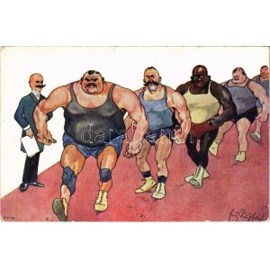 Birkózás / Wrestling, sport. B.K.W.I. 492-1. s: Fritz Schönpflug (Rb)