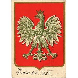 1935 Lengyel címer / Polish coat of arms - Kézdi-Kovács László festőművész levele (EB)