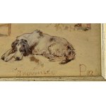 P jelzéssel: Strandjelenet, Trouville, Franciaország, 1892. Olaj, fatábla. Fakeretben. 20x26,5 cm / Beach scene...