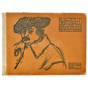 Rippl-Rónai József (1861-1927): Gitáros 1913. Cinkográfia , papír, jelzett a cinkográfián, lapméret 26×35...