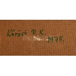Kőrösi Papp Kálmán (1940-): Eső után, 1975. Olaj, farost, jelzett, hátoldalán autográf felirattal...