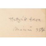 Mácsai István (1922-2005): Hattyúk tava, 1957. Ceruza, papír. jelzett. Proveniencia: Ury Ibolya (1924-2009)...