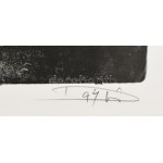 Dús László (1941-): Színes foltok (cím nélkül), 1994. Litográfia, papír, jelzett, számozott (45/45), 65×89 cm ...